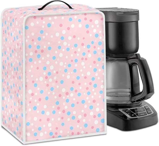 Polka Dots Coffee Maker Dust Cover Theme Appliance Covers by Unknown