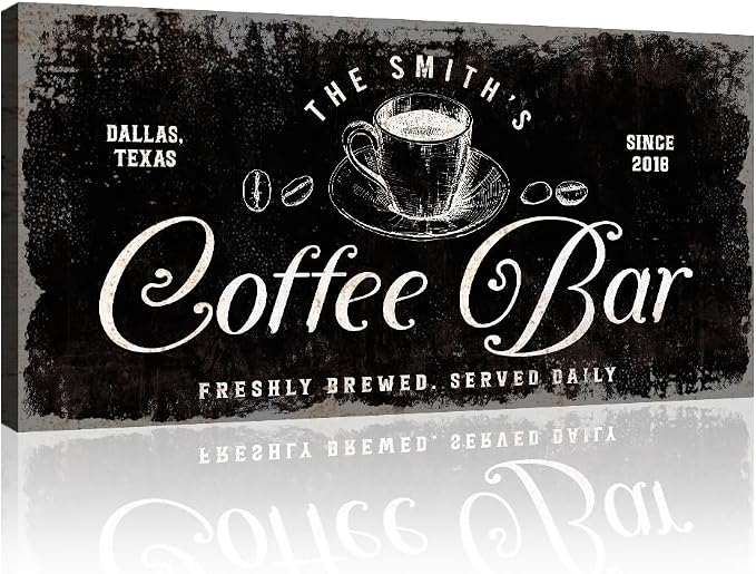 Tailored Canvases Custom Coffee Bar Sign - Image 3