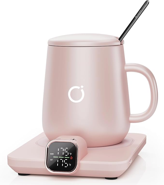 Coffee Mug Warmer & iKago Mug Set, Accurate Temperature Control Smart Heated Mug by ikago