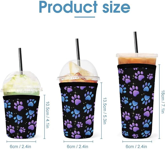 Paw Print Coffee Cup Sleeves - Image 3