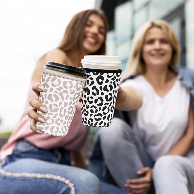 Haevola 3 Pieces Reusable Insulated Neoprene Iced Coffee Cup Sleeve, Durable - Image 3