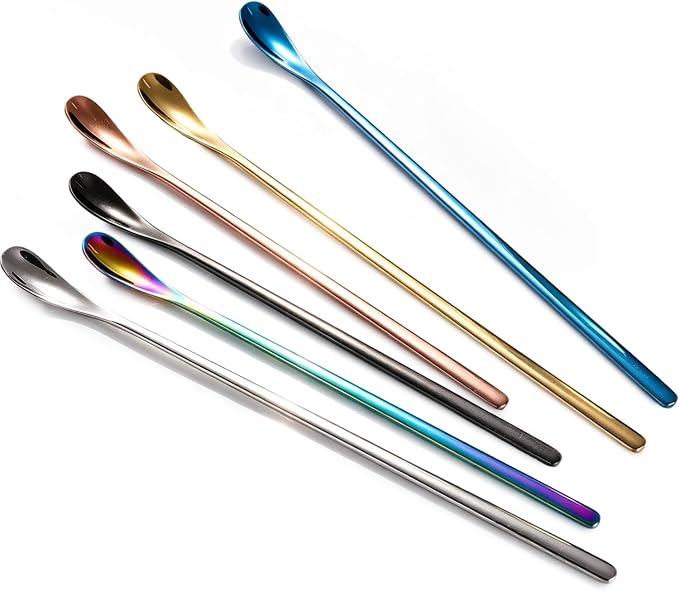 Long-handled Coffee spoons, 7.6 Inch Ice Tea Spoons, Coffee Stirrers, Ice Cream by Lekayihu