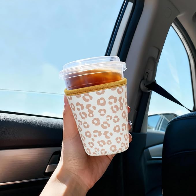 Reusable Insulated Sleeve for Iced Coffee Cup, Coffee Neoprene Sleeve for Cold - Image 2
