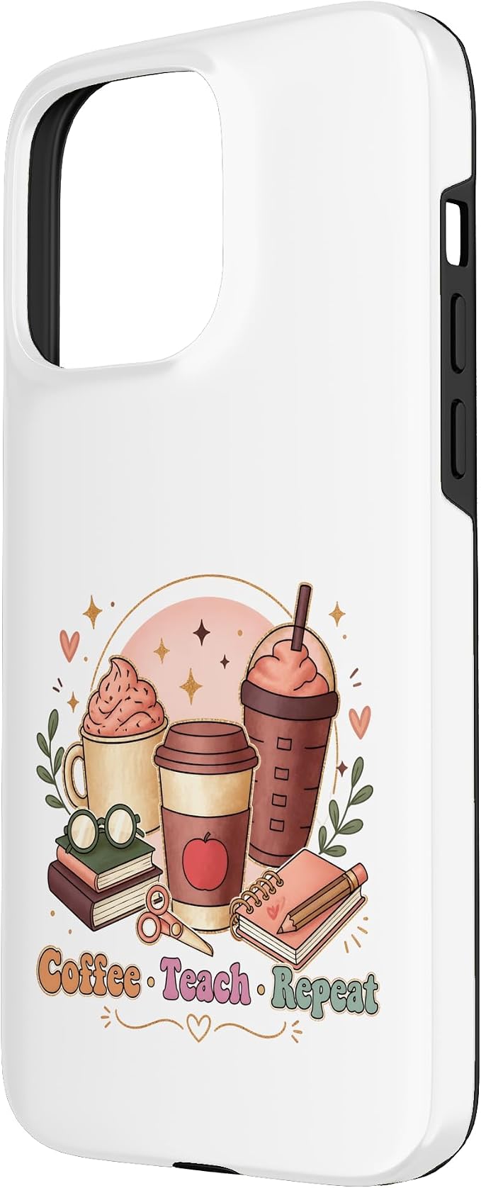 Coffee Teach Repeat Teacher Daily Routine Design Case - Image 2