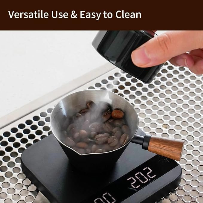 watchget Stainless Steel Espresso Cups, Double Spout & Dual Scale Measuring Cup - Image 7