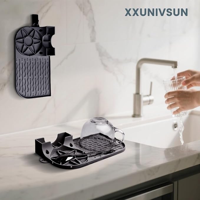 2 Pack Silicone Drying Mat for Stanley, Water Bottle Drying Rack for Holds Lids - Image 7