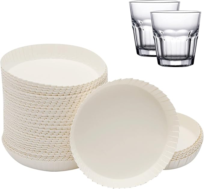 100pcs Disposable Cup Coverware 8 X 8cm Coffee Cup Drinking Lid Paper Cup Cap - Image 7