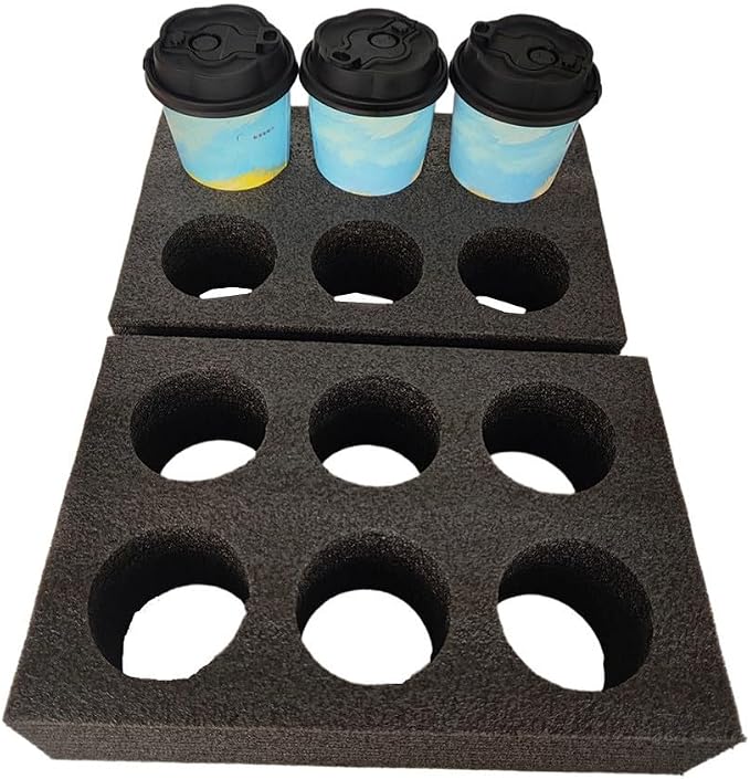 6 Cup Takeout Cup Holders Foam, Travel Outdoor Sturdy Cup Organizer, Insulated - Image 5
