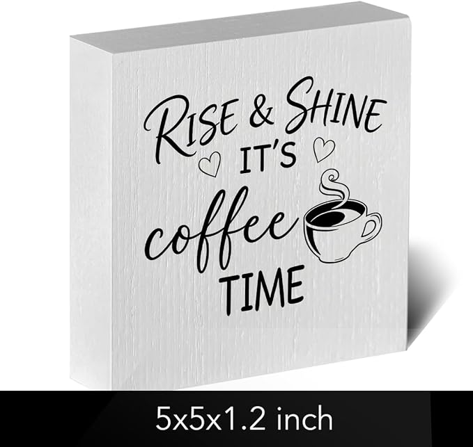 Farmhouse Coffee Bar Sign 5x5 Inch - Image 2
