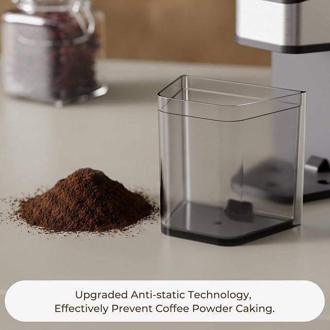 Burr Coffee Grinder with 60 Settings, Electric Conical Bean Grinder with Touch - Image 6