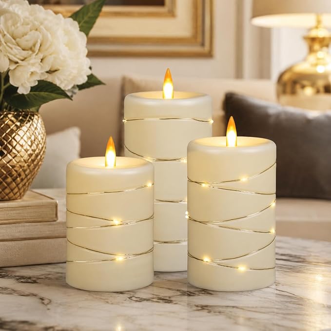 Upinmz Flickering Flameless Candles - Image 4