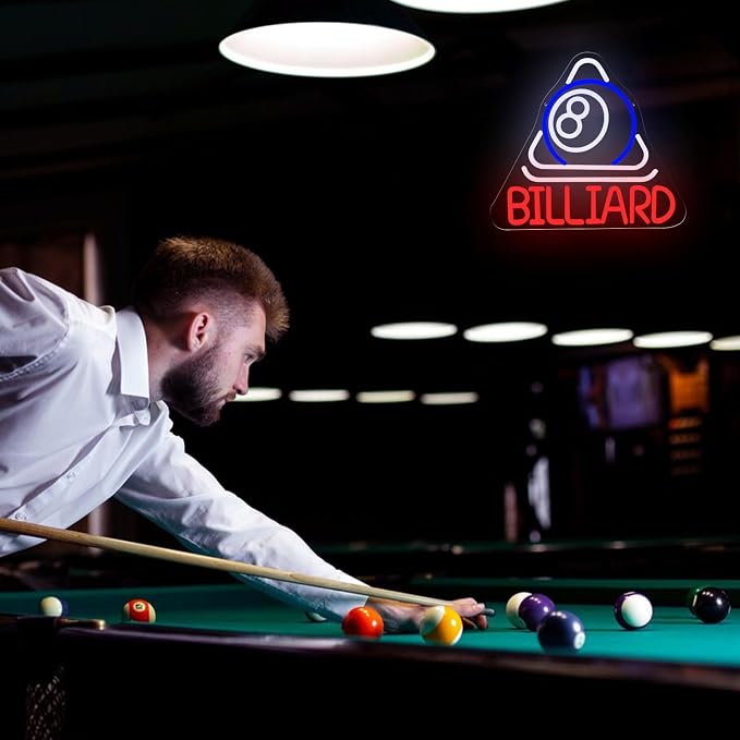 Billiard Neon Sign Pool Table Wall Decor LED Lights - Image 3