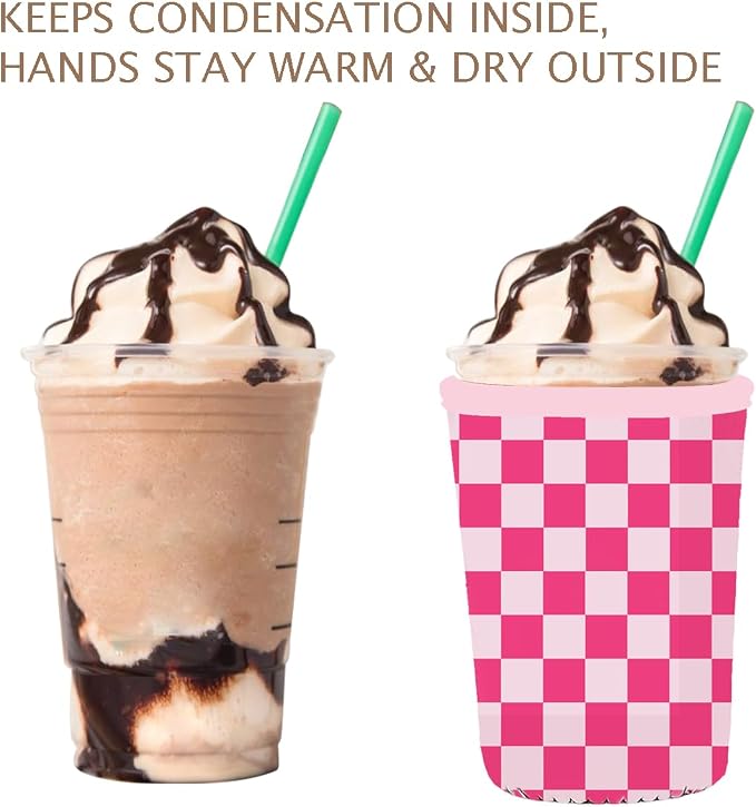 Reusable Insulated Neoprene Iced Coffee Cup Sleeve, Durable Drink Sleeve - Image 6
