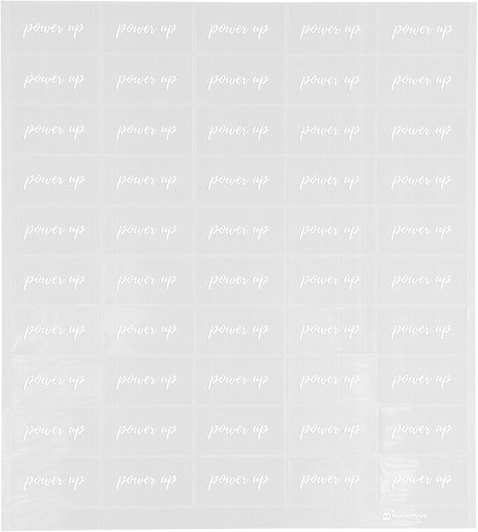 Restaurantware-Label Tek 1.9 x 1 Inch Power Up Juice Bottle Labels, 100 by Restaurantware