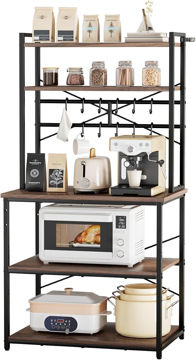 VEVOR Bakers Rack, 31.5 inch Width Microwave Stand, Kitchen Stand - Image 9