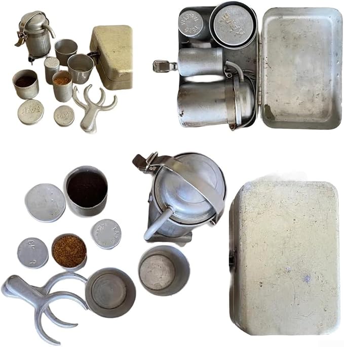 Vintage Camping Coffee Kit All-in-One Espresso and Pour Over Set by Unknown