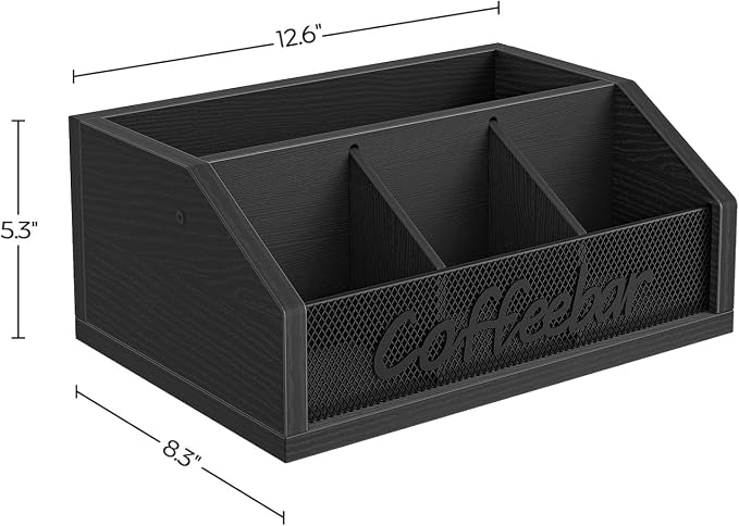 YATINEY Coffee Bar Organizer, Wooden Coffee Pod Organizer - Image 3