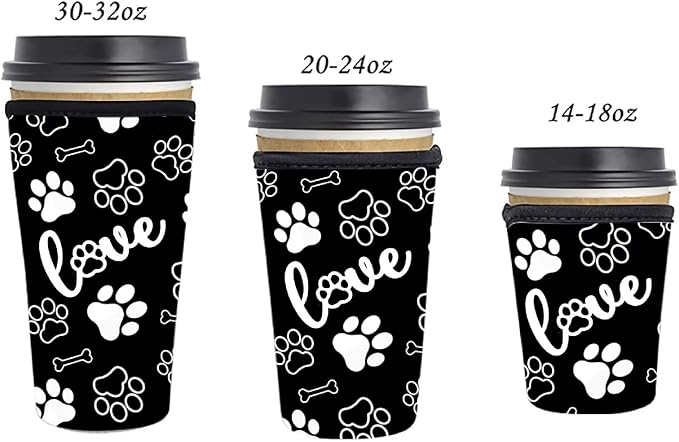 Paw Print Coffee Cup Sleeves - Image 2