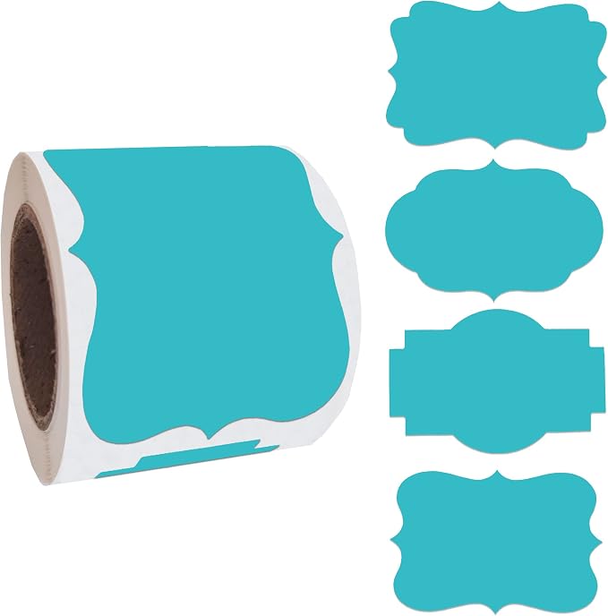 SALEMAR 2" x 3" Cyan Blue Sticker Labels by SALEMAR