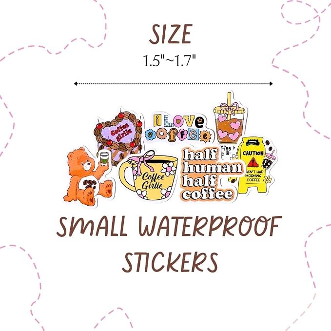 40PC Coffee Lover Stickers Cute Meme Fun Silly Goose Hilarious Sayings Witty - Image 2