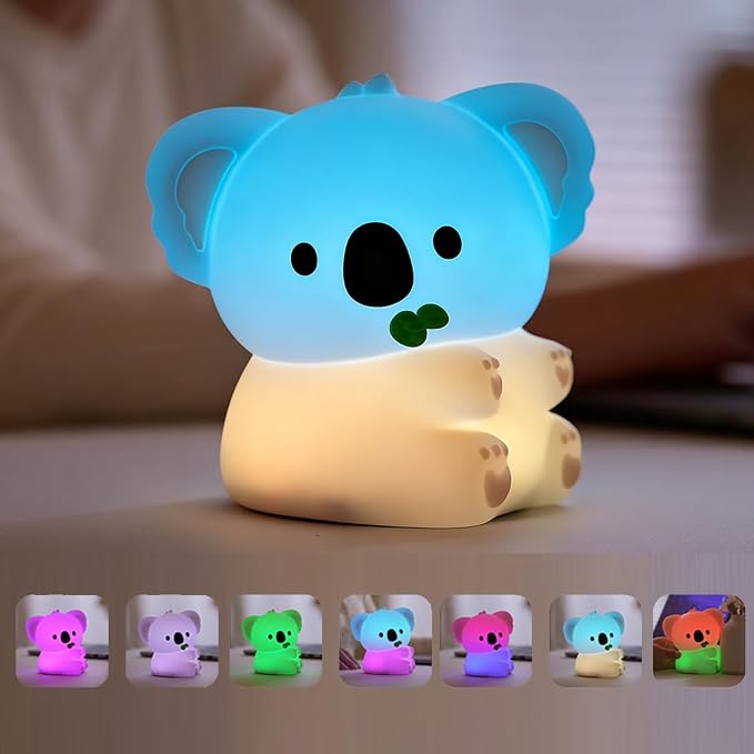 Koala Night Light for Adults Kids, Dimmable Bedside Lamp, Touch Control Night by LMFUEN