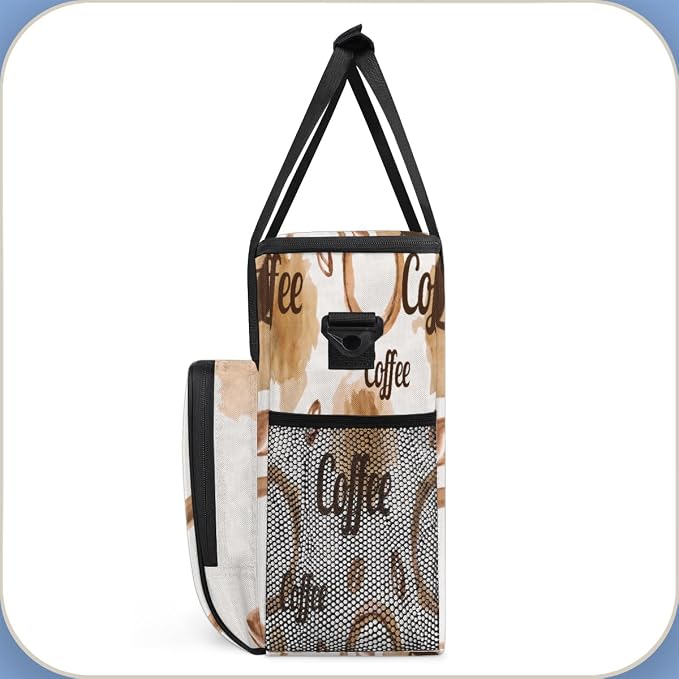 Watercolor Coffee Maker Carring Bag Coffees Beans Travel Carrying Storage Tote - Image 4