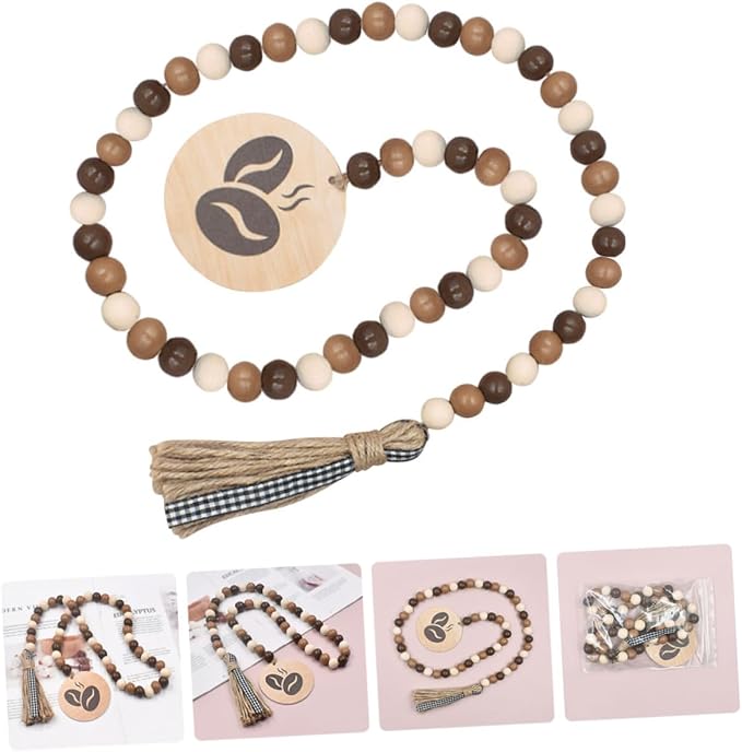Coffee Themed Tassel Beads String Decor - Image 8