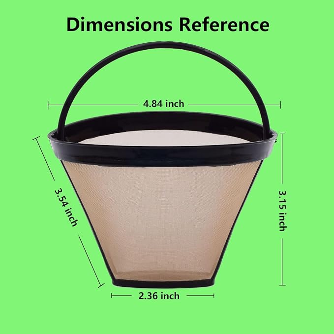 Reusable #4 Cone Coffee Filters Basket Replacement - Image 3