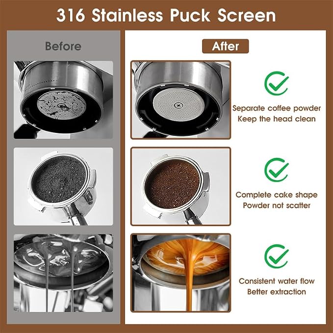 Reoszeank 54mm Espresso Accessories Kit, WDT Tool, Dosing Funnel and Puck - Image 4