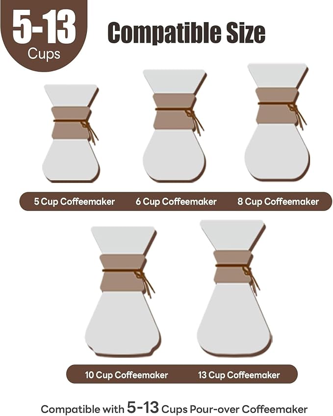 100ct Pre-folded Unbleached Cone Coffee Filters, Upgraded 30% Thicker Natural - Image 7
