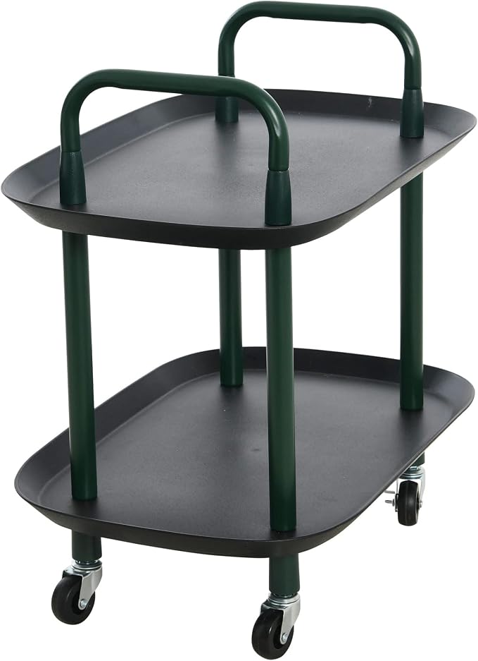 Main + Mesa Modern Plastic and Metal 2-Tier Trolley - Image 8