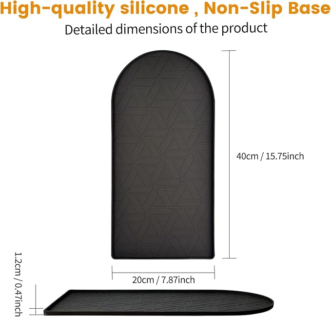 Silicone Coffee Mat, 15.8"x7.9" Coffee Bar Mats - Image 3