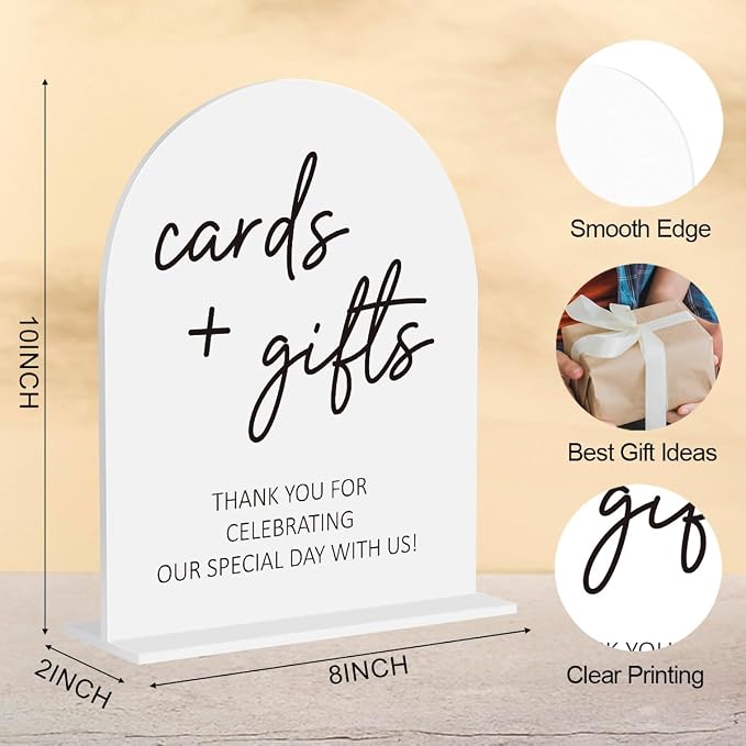 Cards and Gifts Sign, Wedding Engagement Bridal Shower Decor - Image 2