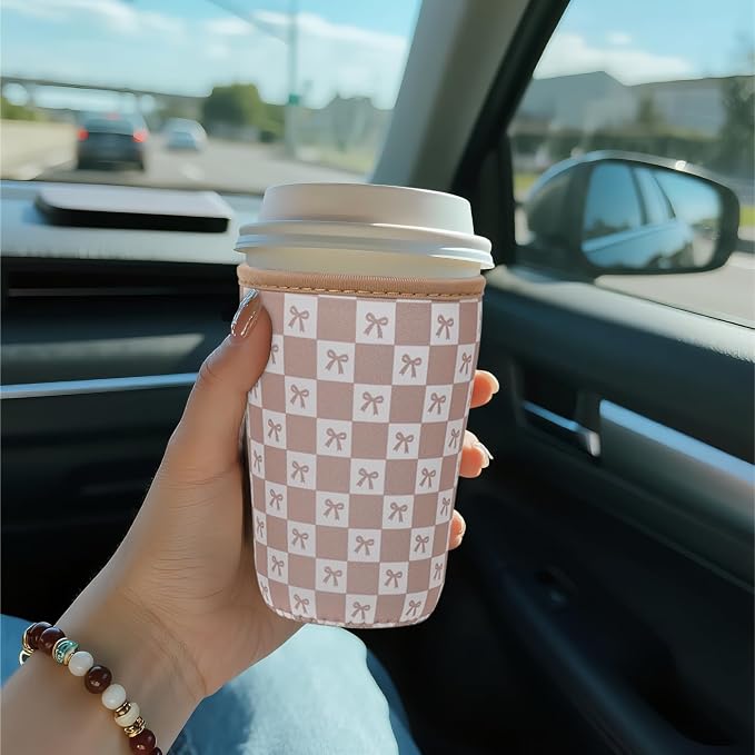 Reusable Insulated Sleeve for Iced Coffee Cup, Coffee Neoprene Sleeve for Cold - Image 4