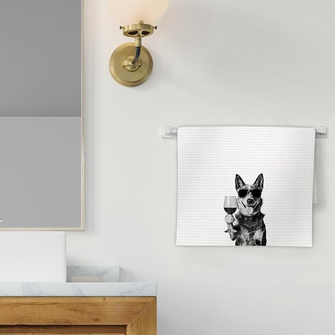 Blue Heeler Gifts Wine Kitchen Towels, Gifts - Image 2