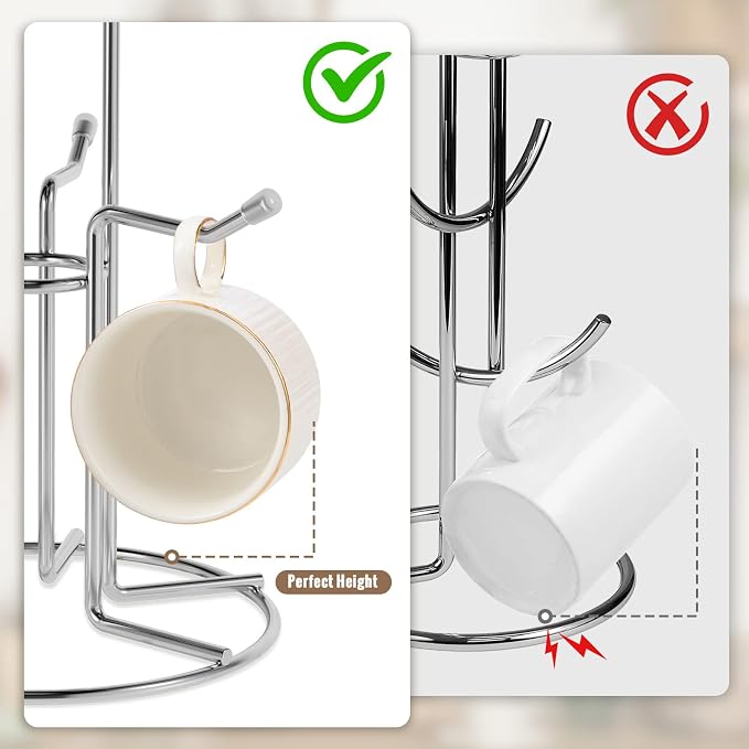 HULISEN Coffee Mug Holder for Countetop, Cup Tree for Counter Large Mugs - Image 5