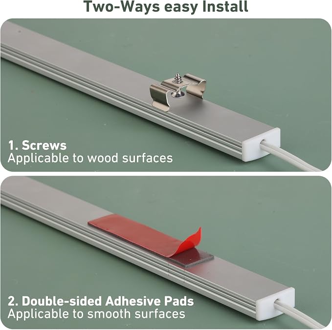 Under Cabinet Lighting Plug In. 3 PCS 12 Inches Likable Ultra Thin Bright Light - Image 5