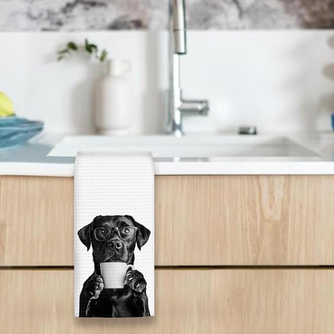 Black Lab Gifts Dog Coffee Kitchen Towels, Gifts - Image 4