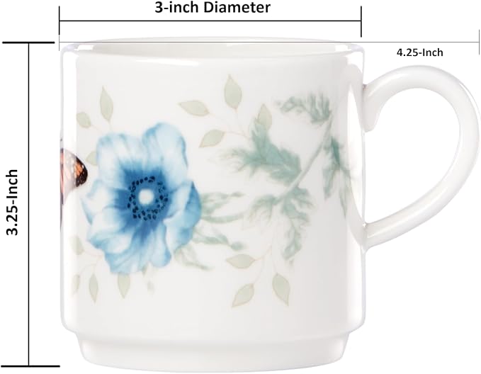 Lenox 890451 Butterfly Meadow 4-Piece Stacking Mug Set - Image 2