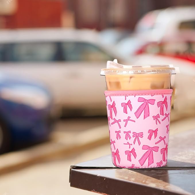 Reusable 3-Pack Iced Coffee Cup Sleeve, Insulated Neoprene, Beverage Holder - Image 2