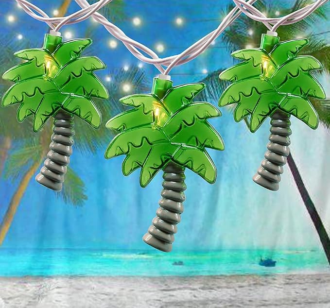 Abeja Palm Tree String Lights, 8.5Ft Summer Patio String Lights - Image 6