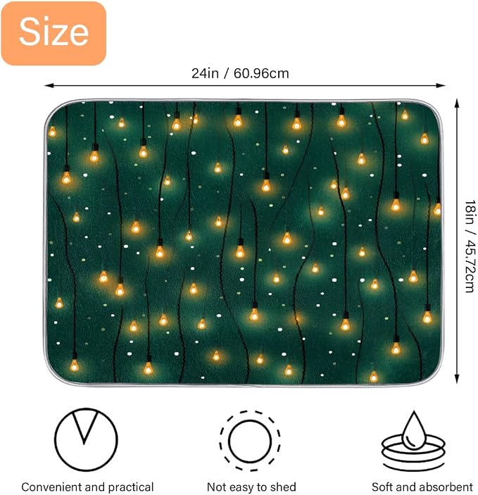 Dish Drying Mat, Kitchen Counter Quick Dry Pads - Image 2
