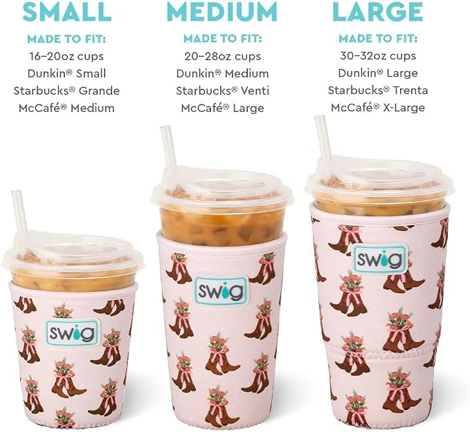 Swig Life Medium Iced Cup Coolie, Standard 22oz Iced Coffee Cup Insulator Sleeve - Image 5