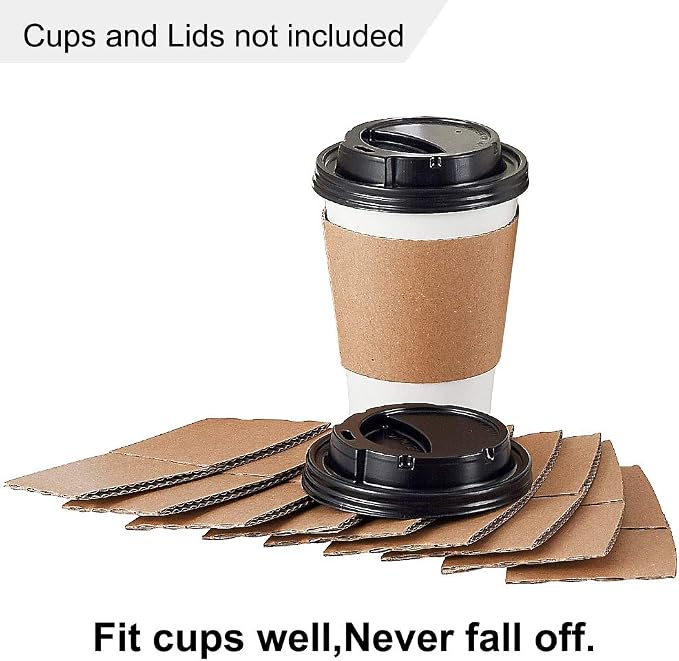 Coffee Sleeves - 500 count SPRINGPACK Disposable Corrugated Hot Cup Sleeves - Image 4