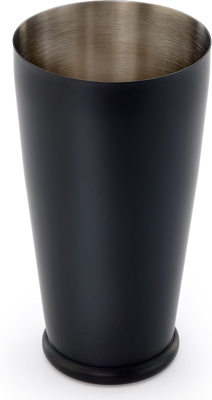 Barfly Cocktail Shaker with Weighted Bottom, Deluxe 28 oz, Matte Black - Image 2
