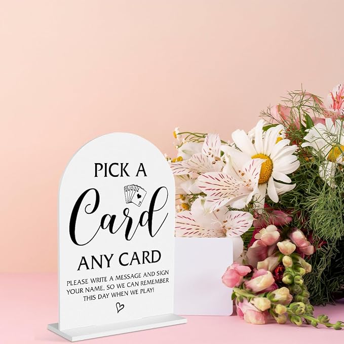 Pick A Card Any Card Wedding Sign Minimalist Style Wedding Signs - Image 6