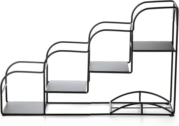 Noamus 4-Tier Syrup Bottle Holder, Iron 4 Compartment Bottle Organizer Rack - Image 7