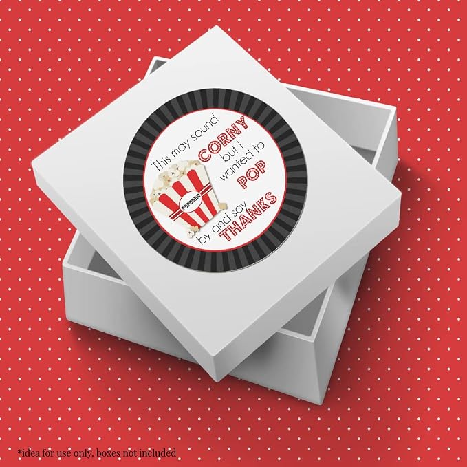 Corny Pop By Say Thanks Popcorn Appreciation & Encouragement Sticker Labels - Image 6