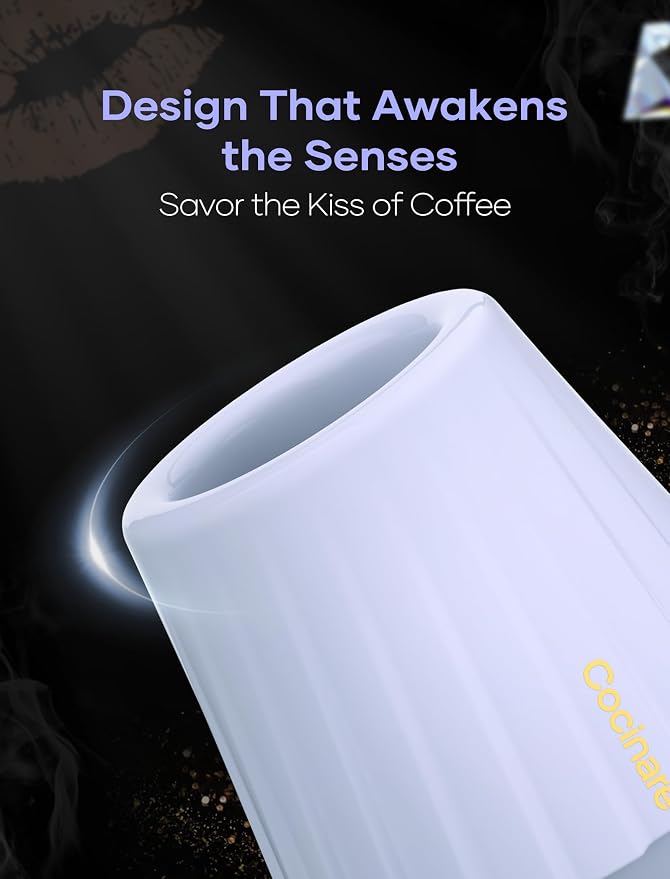 Cocinare KissCup Ceramic Espresso Cup – 2.2oz Demitasse Cup - Image 3