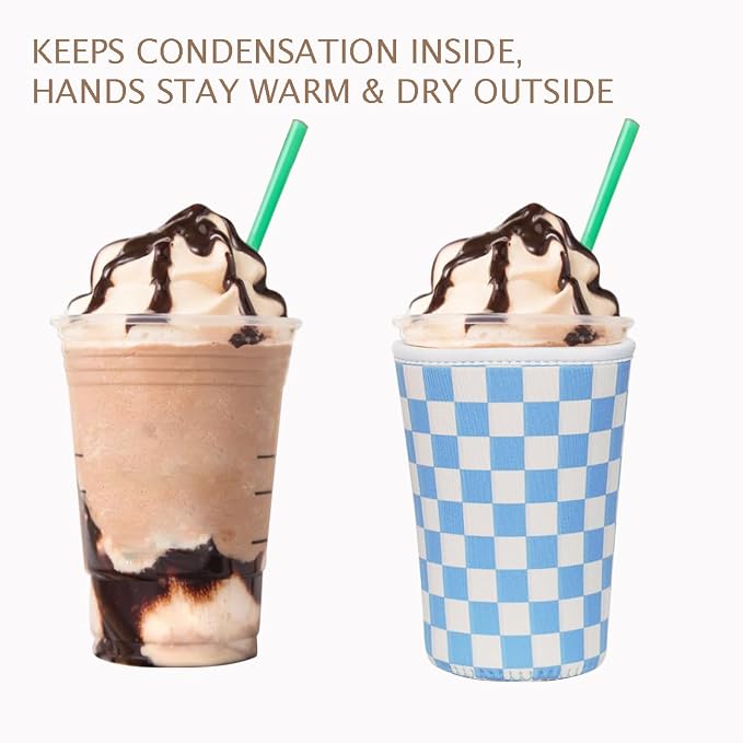 Reusable Insulated Neoprene Iced Coffee Cup Sleeve, Durable Drink Sleeve - Image 6